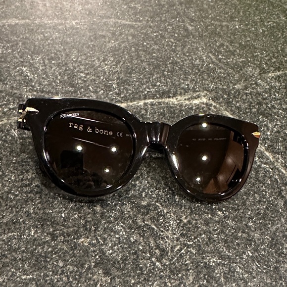 Rag & Bone Polarized Sunglasses Black RN1015/S Wayfarer Unisex - Picture 6 of 9